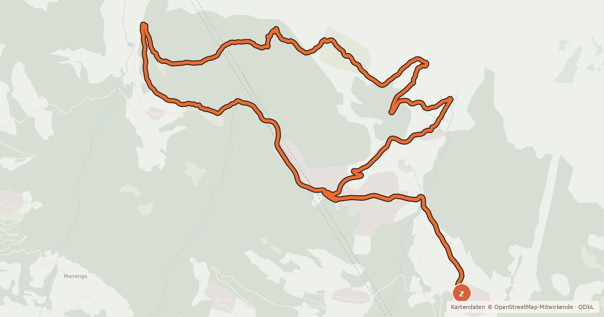 Kartenübersicht der Radroute Carì Bike