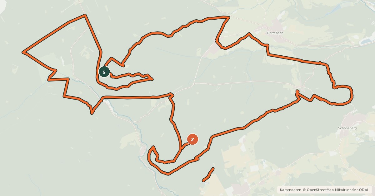 Kartenübersicht der Radroute Celtic Trails