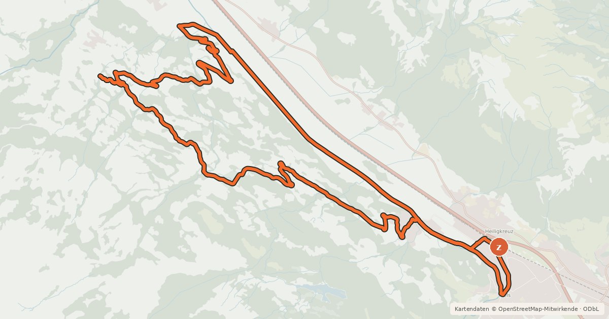 Kartenübersicht der Radroute Chapfensee Bike