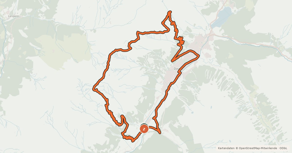 Kartenübersicht der Radroute Chörbschhorn
