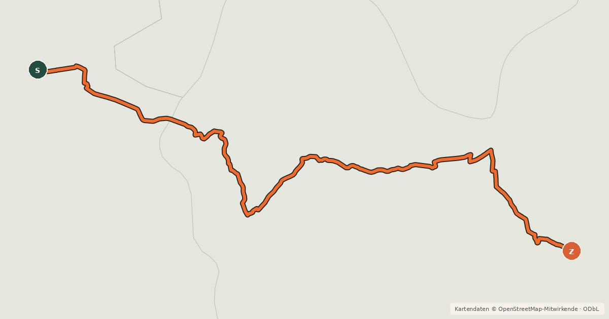 Kartenübersicht der Radroute Ciclovia Francigena - VFB05