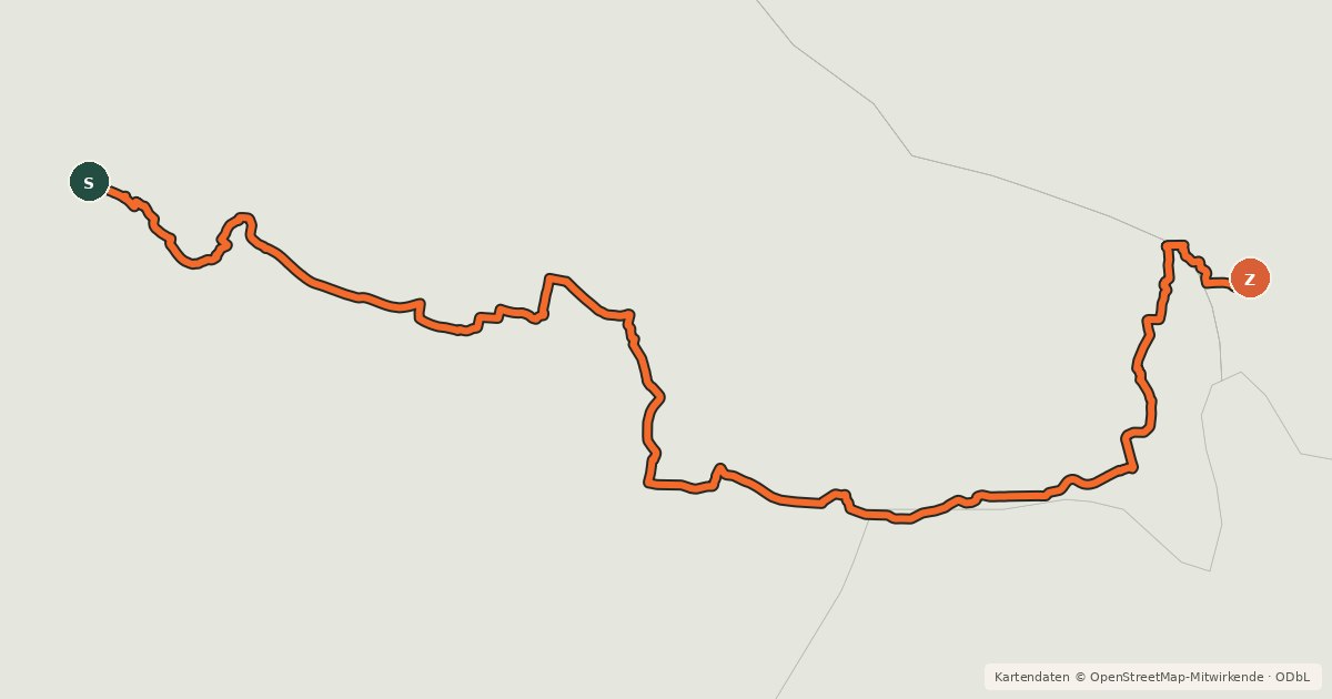 Kartenübersicht der Radroute Ciclovia Francigena - VFB07