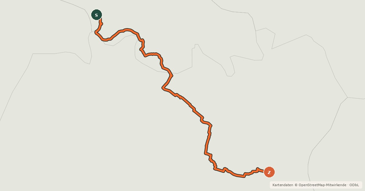 Kartenübersicht der Radroute Ciclovia Francigena - VFB08