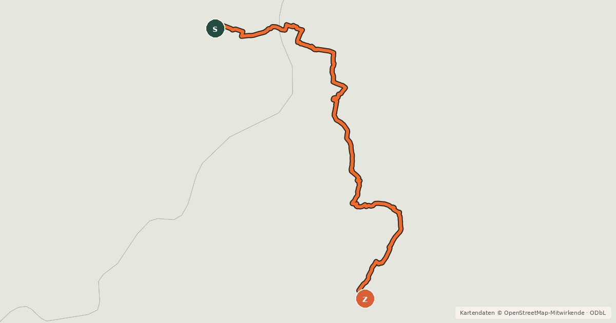 Kartenübersicht der Radroute Ciclovia Francigena - VFB09
