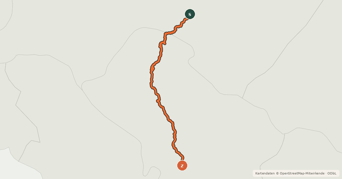 Kartenübersicht der Radroute Ciclovia Francigena - VFB11