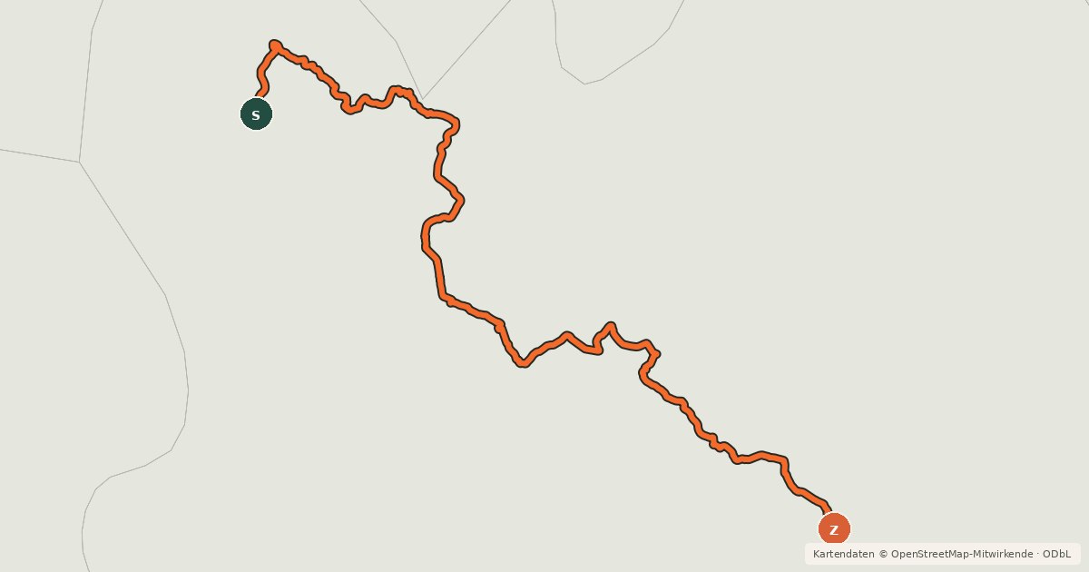 Kartenübersicht der Radroute Ciclovia Francigena - VFB16