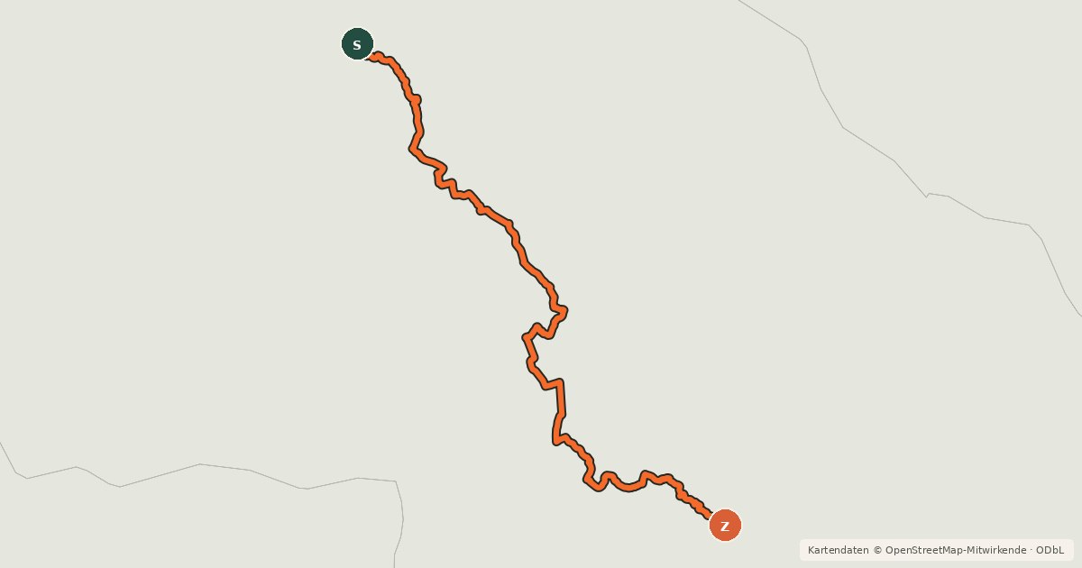 Kartenübersicht der Radroute Ciclovia Francigena - VFB17