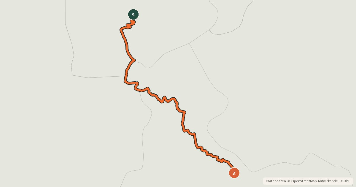 Kartenübersicht der Radroute Ciclovia Francigena - VFB19