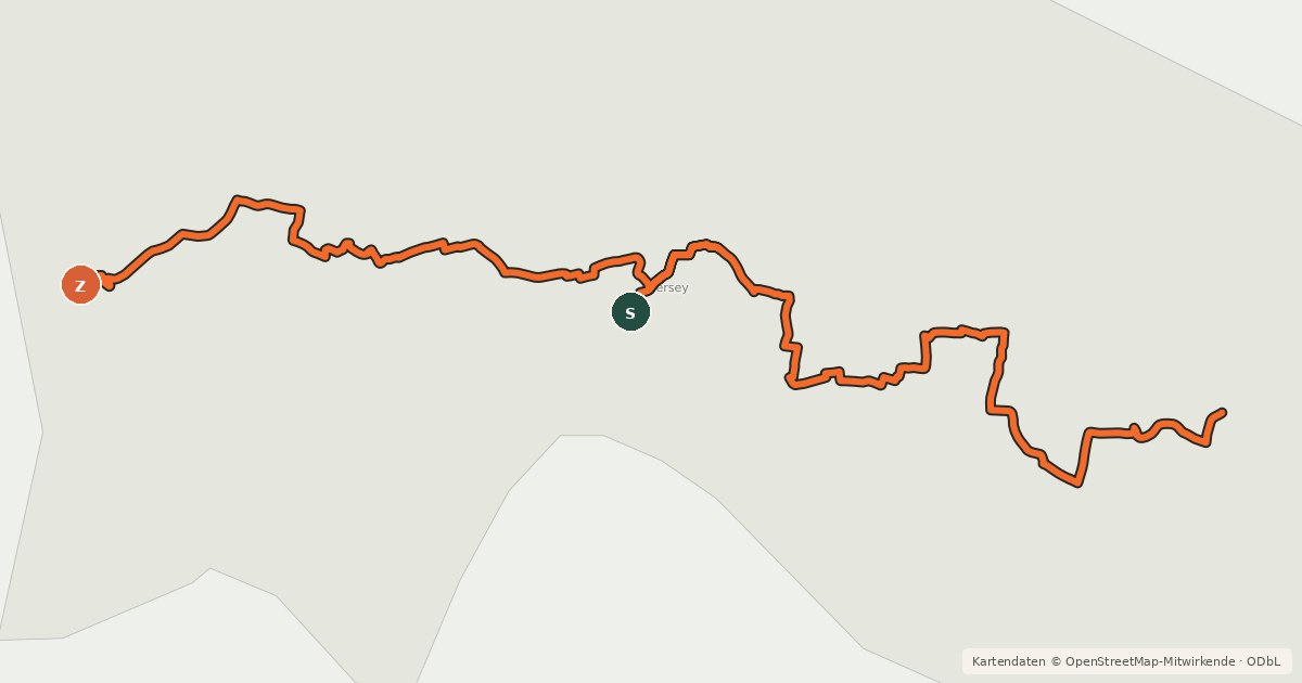 Kartenübersicht der Radroute Cycle Route 3