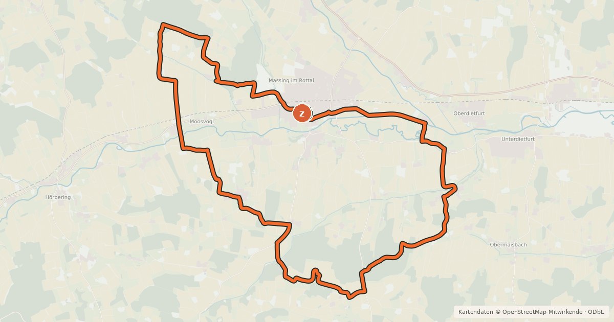 Kartenübersicht der Radroute Dachsberg-Runde