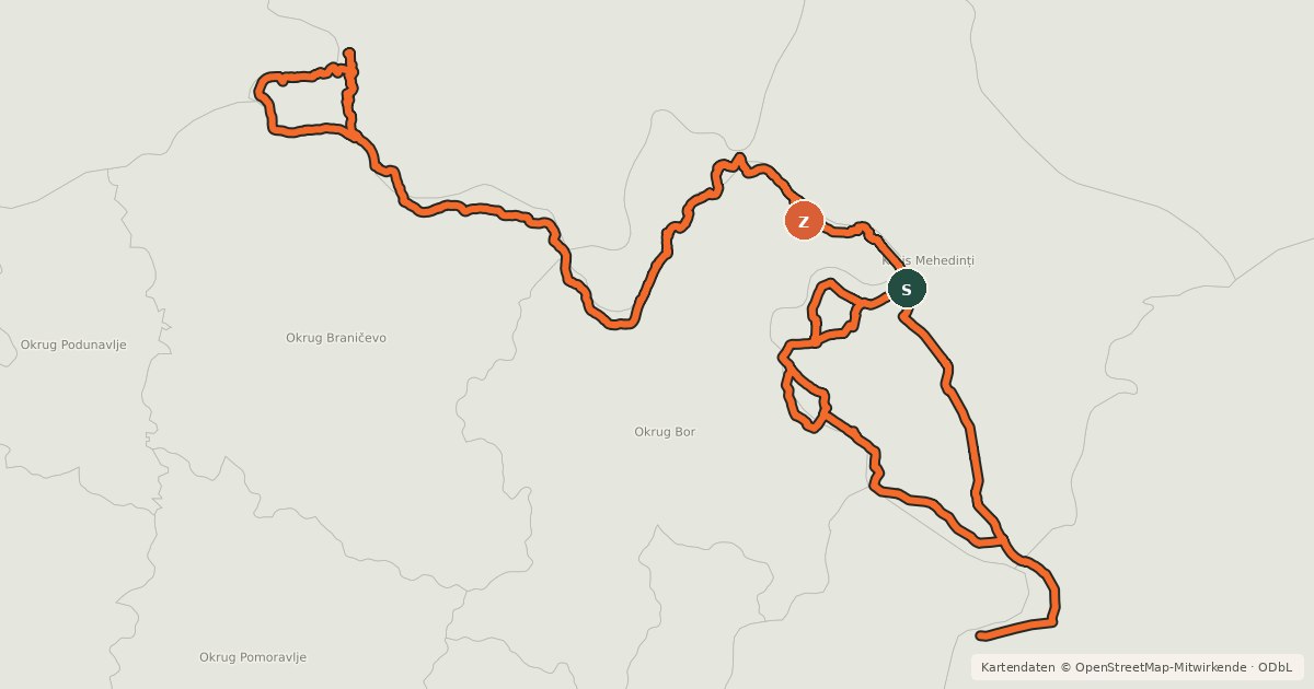 Kartenübersicht der Radroute Danube Bike Trail
