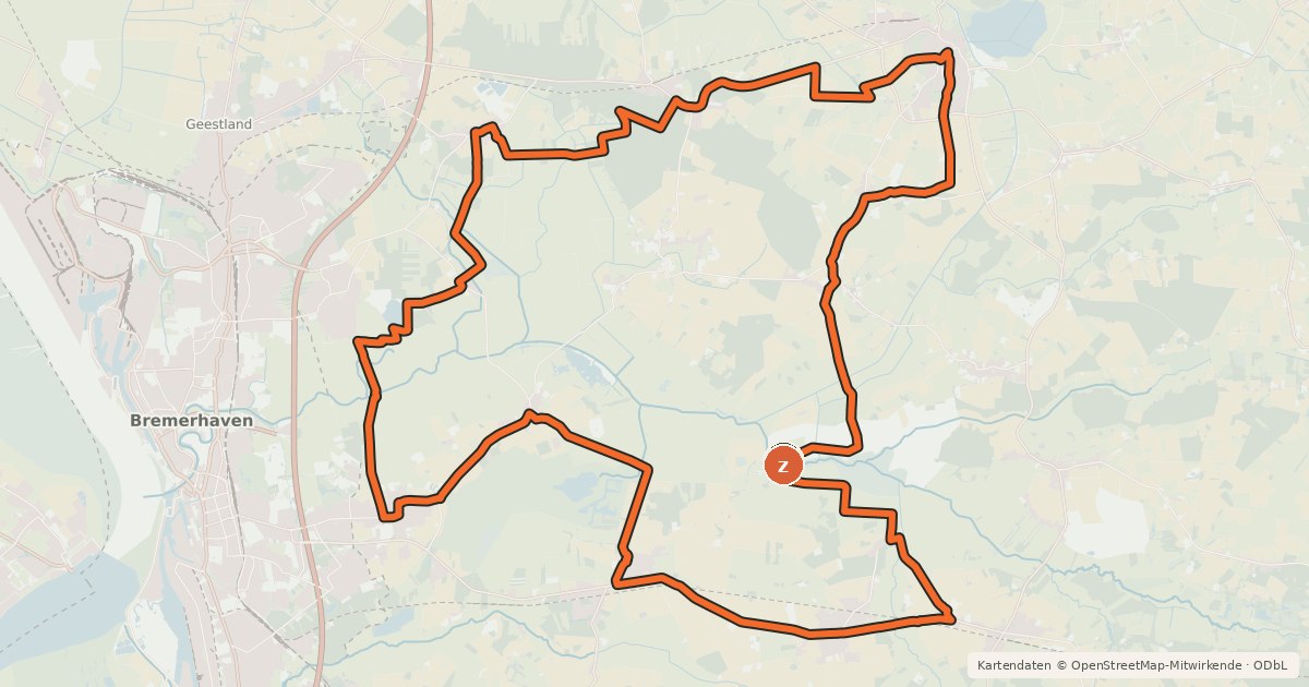Kartenübersicht der Radroute De Geest