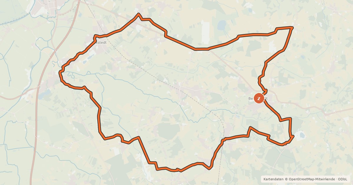 Kartenübersicht der Radroute De Luun