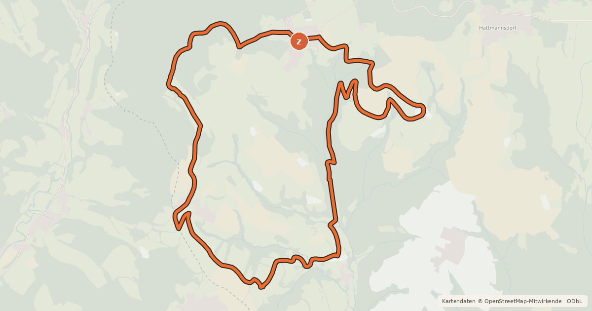 Kartenübersicht der Radroute Distelleiten-Strecke