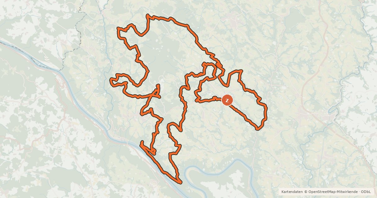 Kartenübersicht der Radroute Donau-Ameisberg-Runde