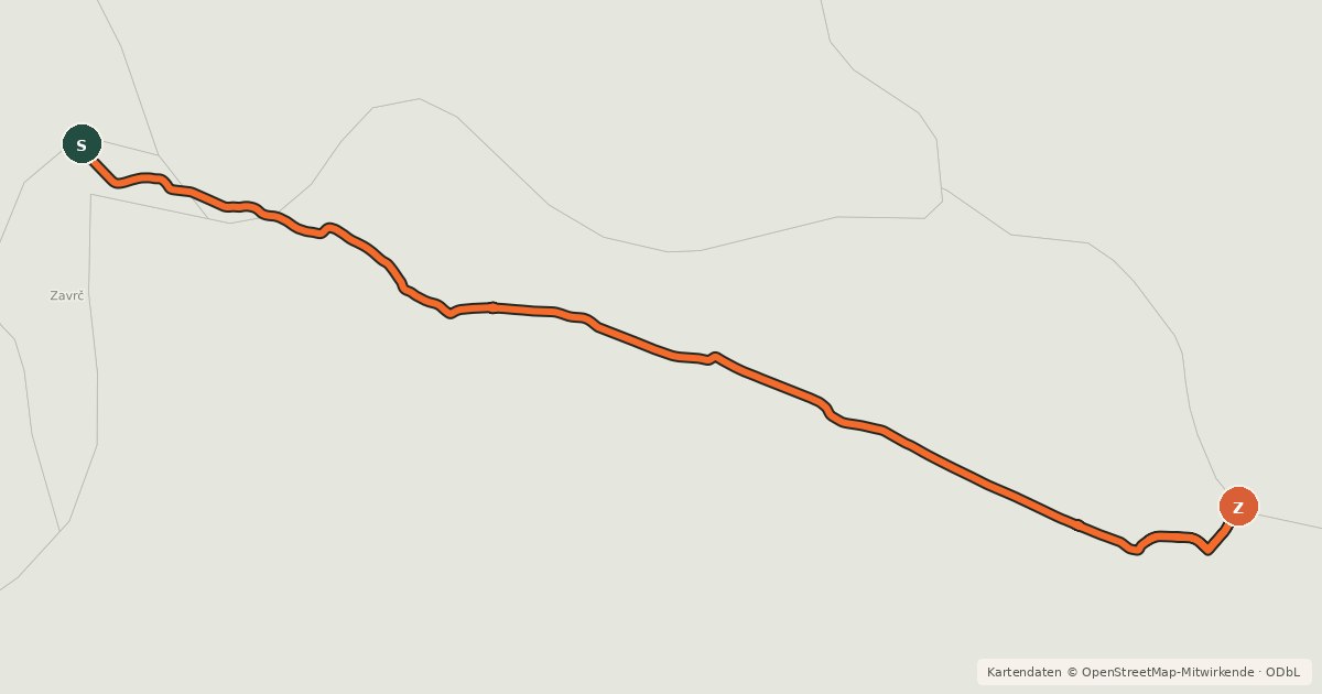 Kartenübersicht der Radroute Dravska – Mura-Drava Bike ruta