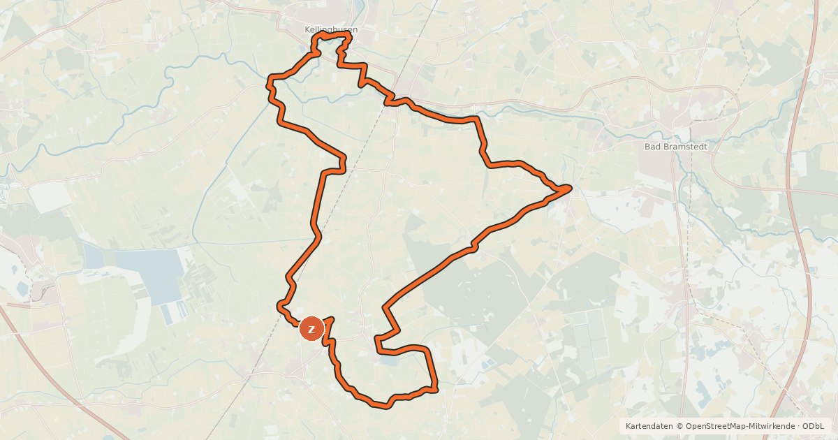Kartenübersicht der Radroute Drei-Flüsse-Tour