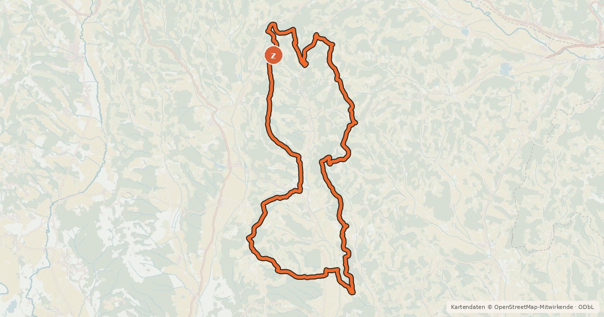 Kartenübersicht der Radroute Drei-Kircherl-Tour