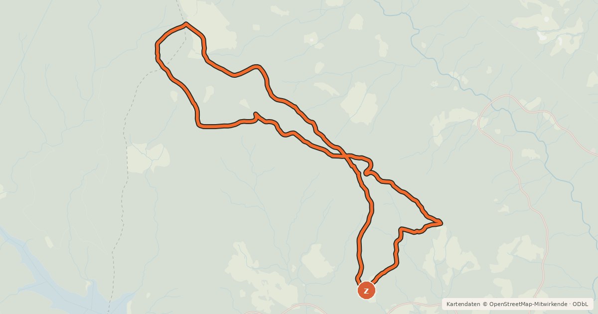 Kartenübersicht der Radroute Dreieckalm-Tour