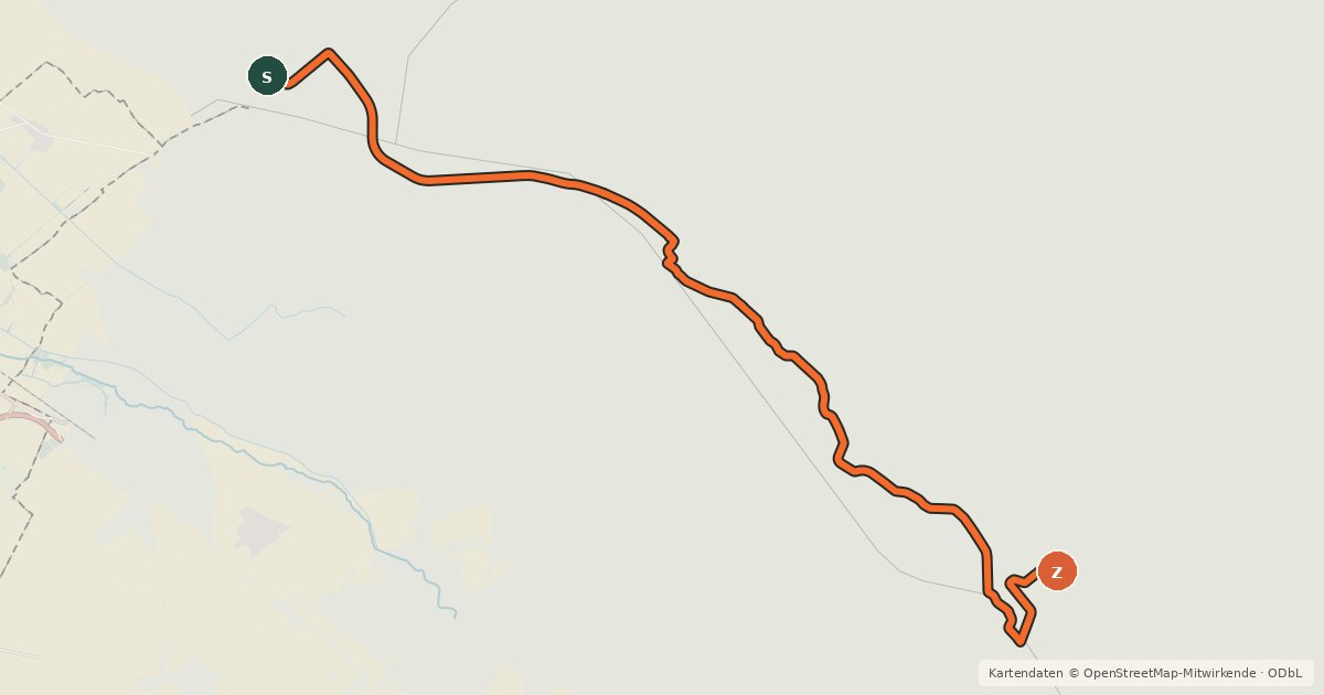Kartenübersicht der Radroute Dunajská cyklistická cesta