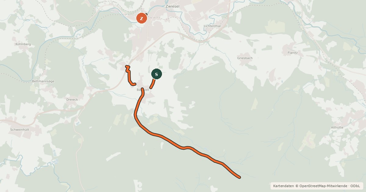 Kartenübersicht der Radroute Durandl-Tour