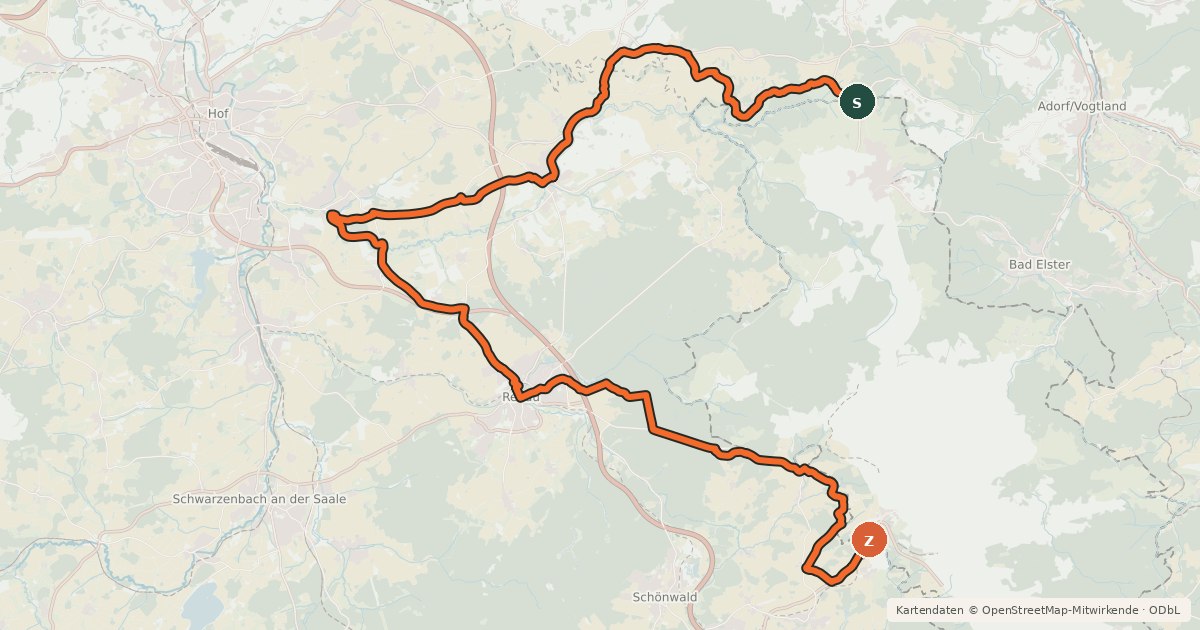 Kartenübersicht der Radroute Durchs alte Regnitzland (HO 10)