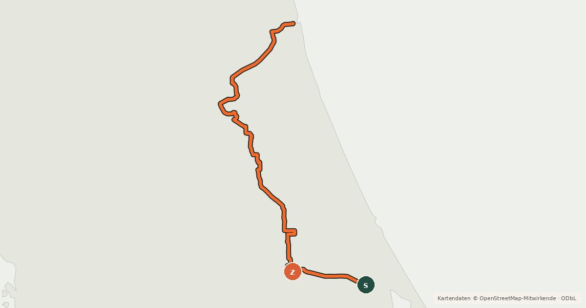 Kartenübersicht der Radroute East Coast Greenway (FL complementary route)
