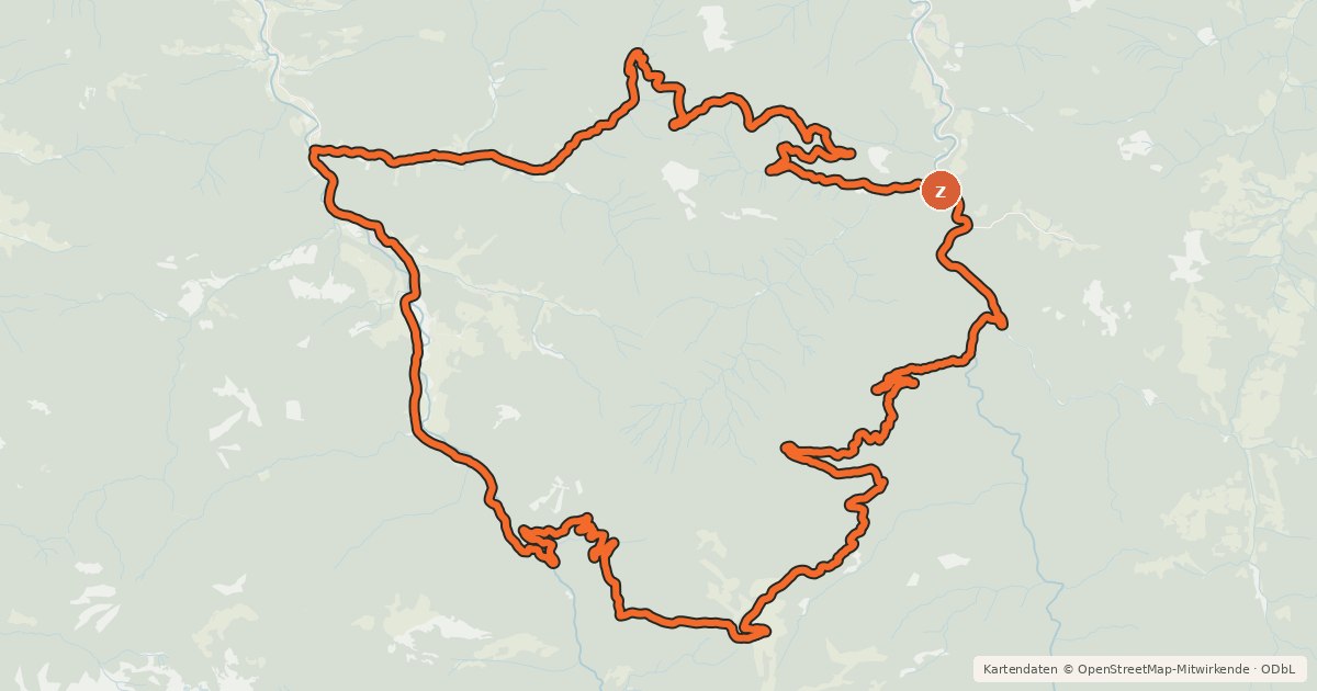 Kartenübersicht der Radroute Ebenforstalm Rundtour