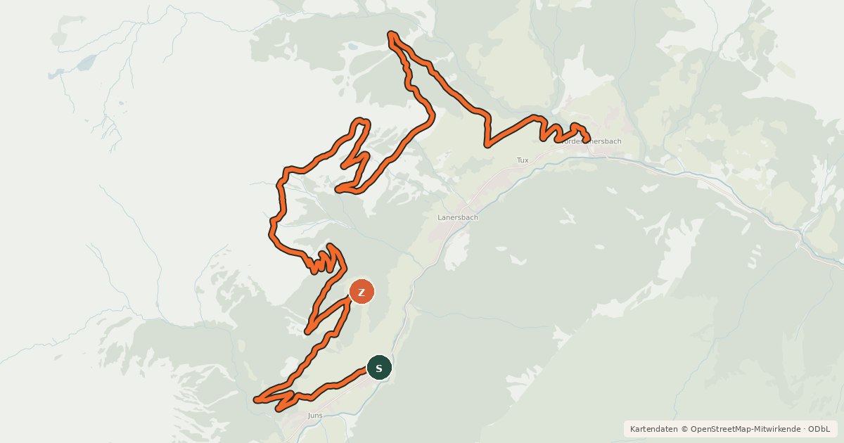 Kartenübersicht der Radroute Eggalm - Brandalm Runde