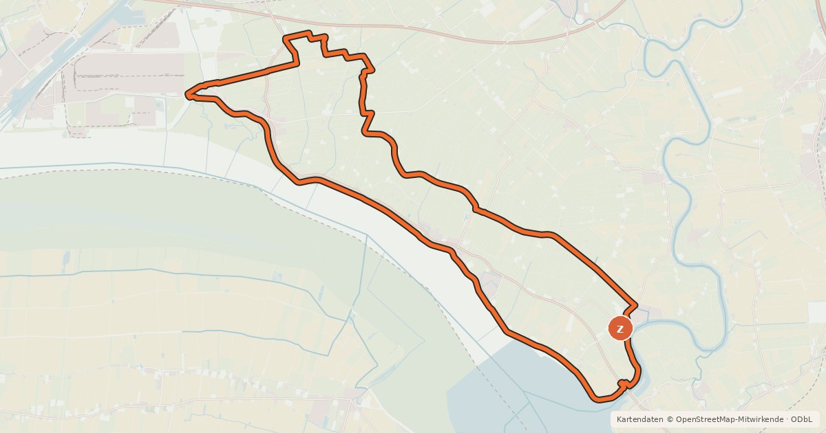 Kartenübersicht der Radroute Elbe-Törn