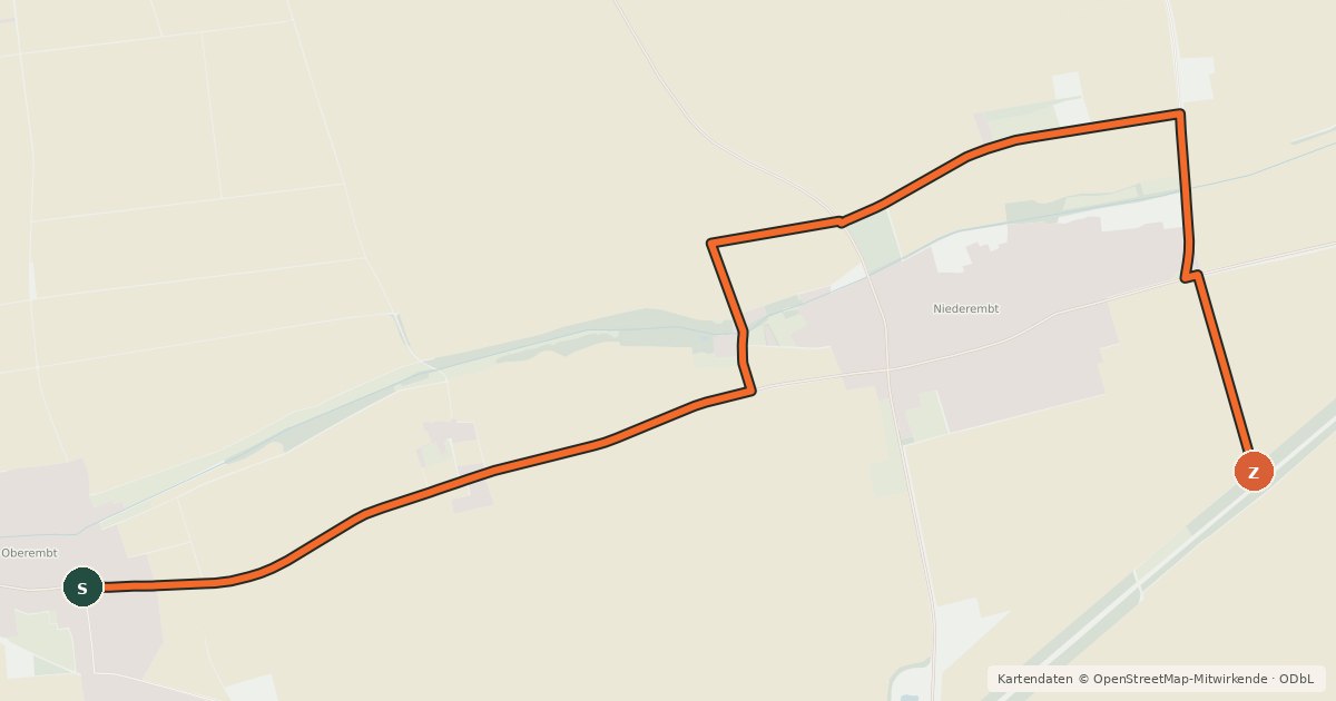 Kartenübersicht der Radroute Elsdorf (09) - Elsdorf (12)