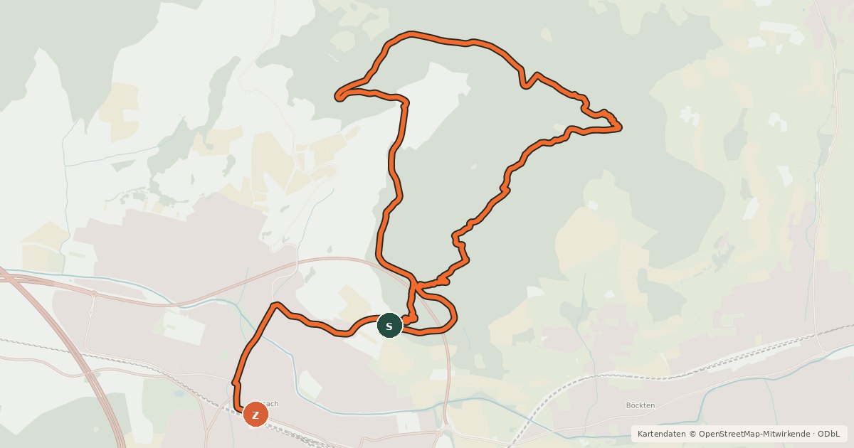 Kartenübersicht der Radroute Endless-Trail-Bike