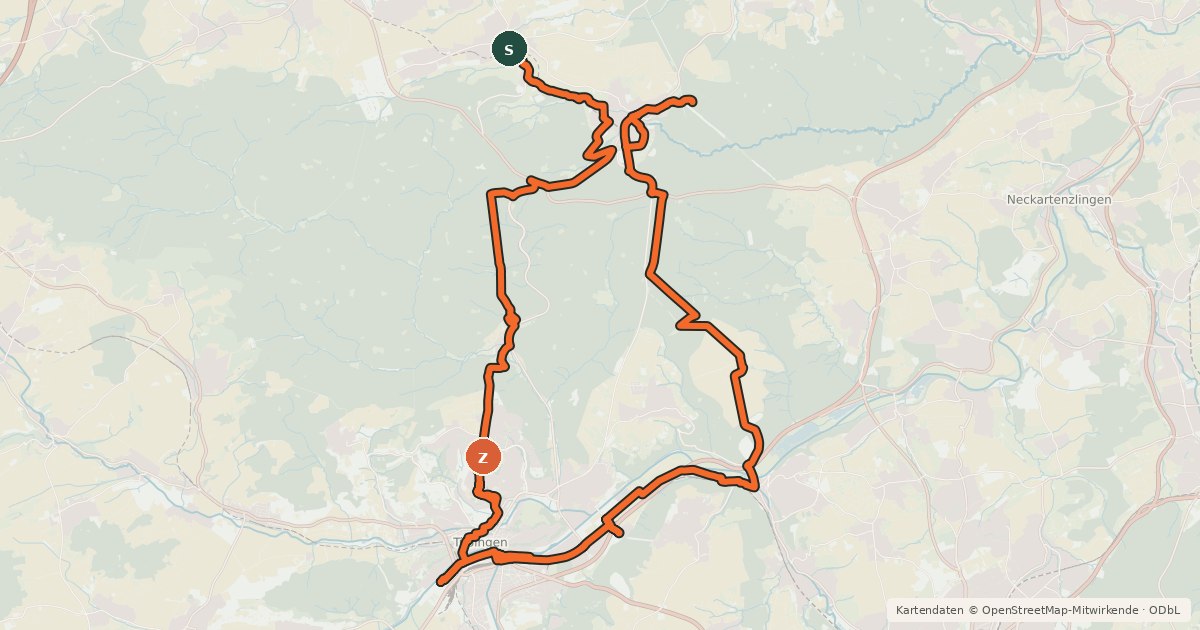 Kartenübersicht der Radroute Energie-Tour