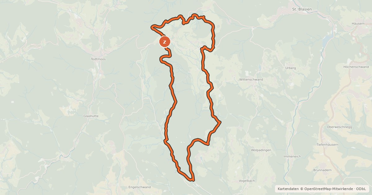 Kartenübersicht der Radroute enjoy&bike Ibach