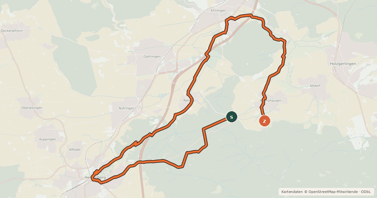 Kartenübersicht der Radroute Erlebnistour Rundtour Mint