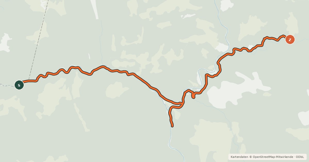 Kartenübersicht der Radroute Erzherzog Johann Tour