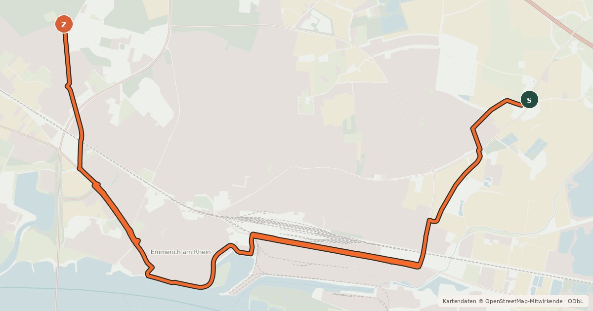 Kartenübersicht der Radroute Eurobike-Route