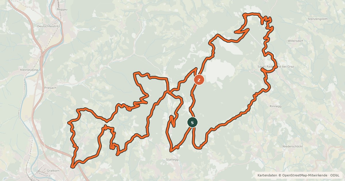 Kartenübersicht der Radroute Europa Marathon