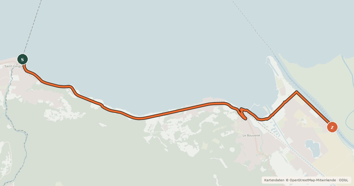 Kartenübersicht der Radroute EuroVélo 17 - 08