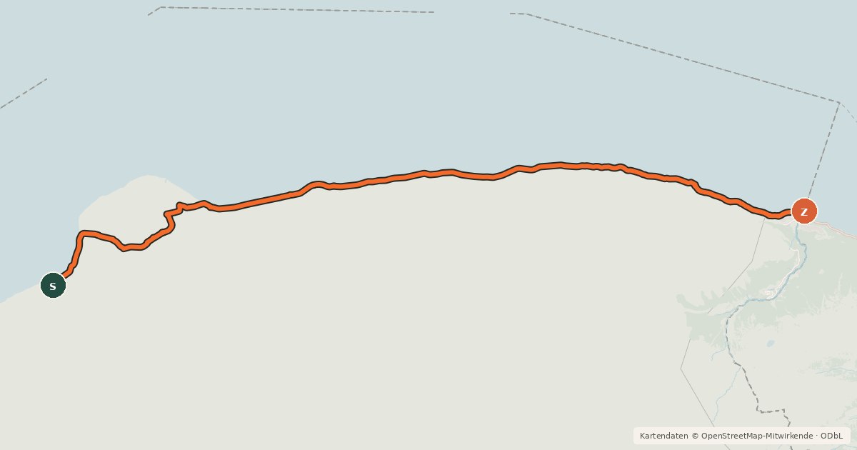 Kartenübersicht der Radroute EuroVélo 17 - 09