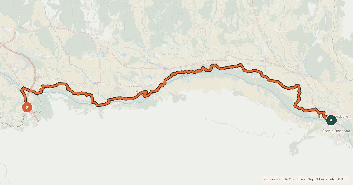Kartenübersicht der Radroute EuroVelo 9 - Baltic-Adriatic – [AT]_6