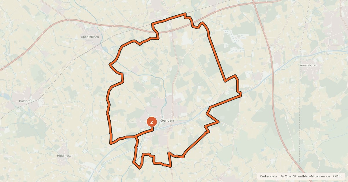 Kartenübersicht der Radroute F27