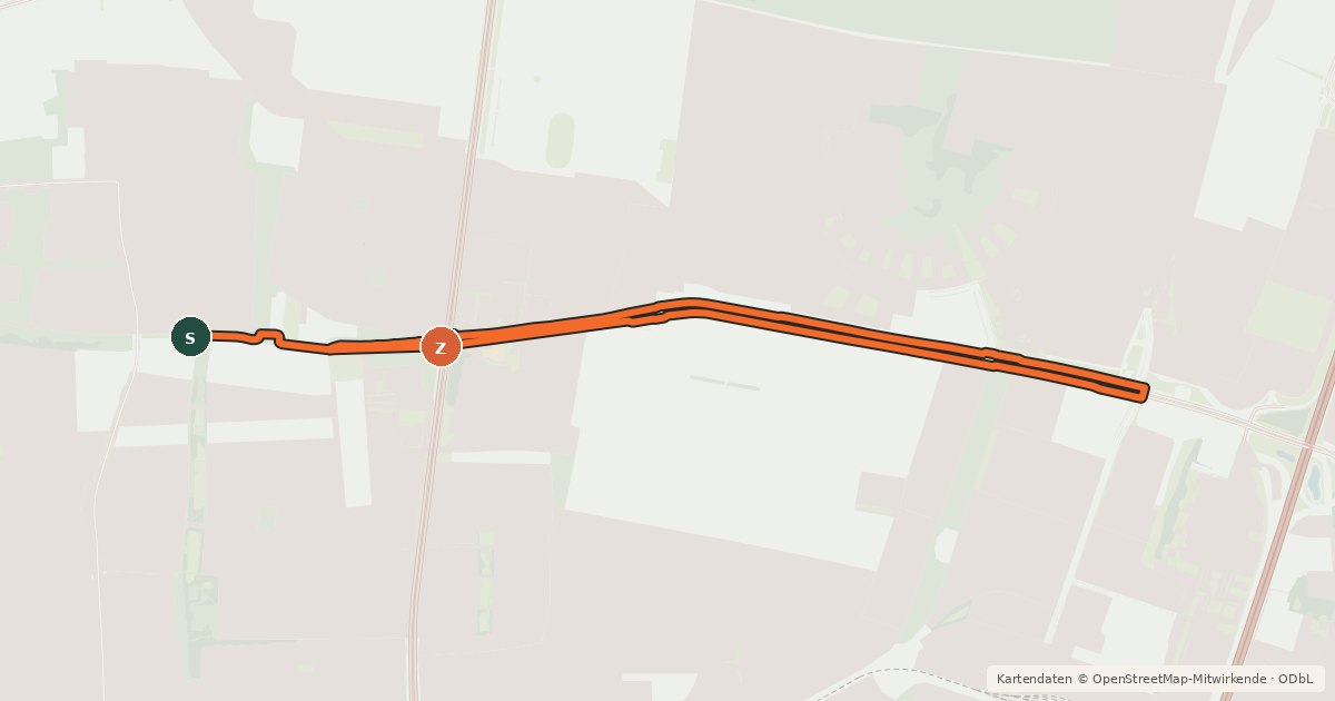 Kartenübersicht der Radroute Fahrradhauptroute Arena - Querverbindung Heidemannstraße