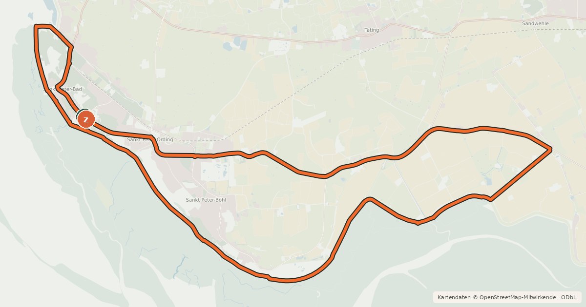Kartenübersicht der Radroute Fahrradtour 5 – Kleine Auszeit