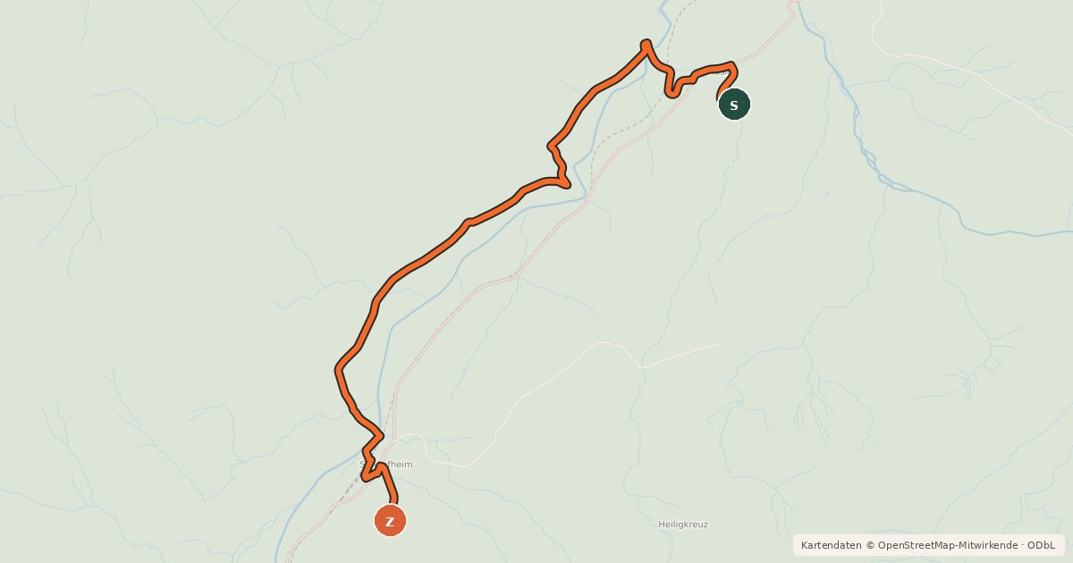 Kartenübersicht der Radroute Farneren Tour