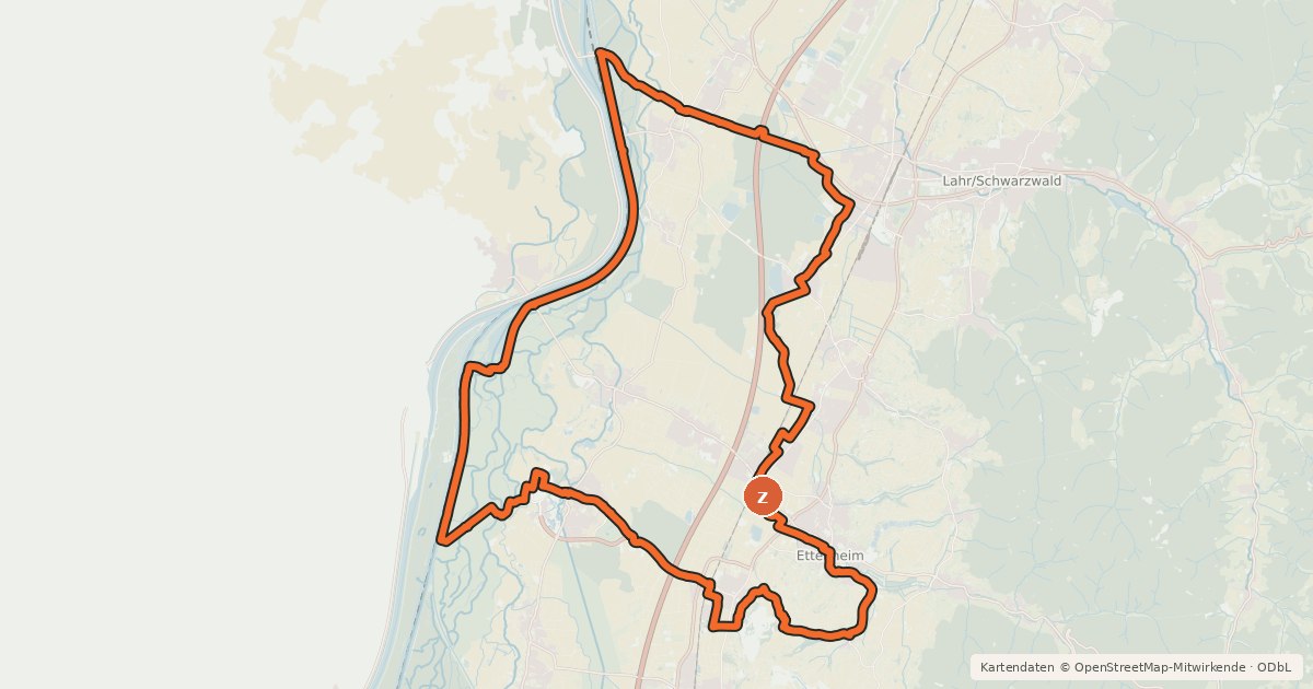 Kartenübersicht der Radroute FeenzauberTour
