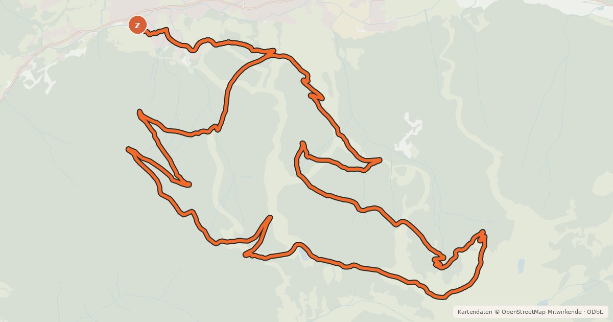 Kartenübersicht der Radroute FIS Franz Klammer Tour (nock/bike Tour 09)