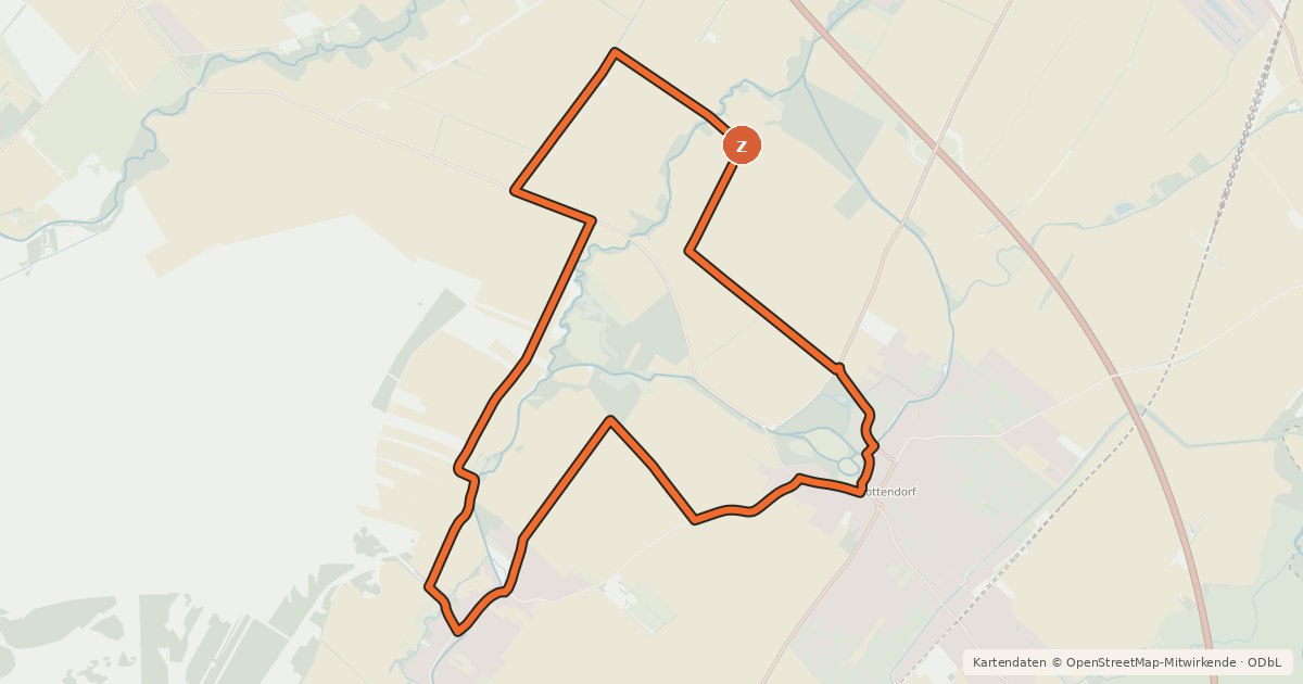 Kartenübersicht der Radroute Fischa-Rundweg (Pottendorf - Siegersdorf)