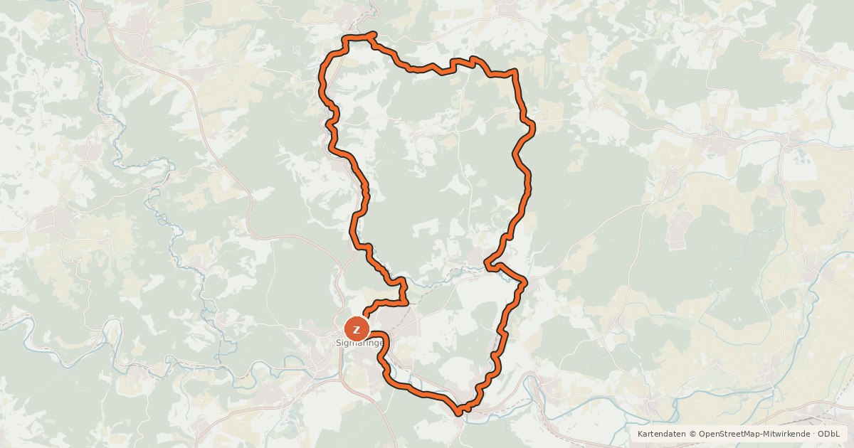 Kartenübersicht der Radroute Fitness-Tour