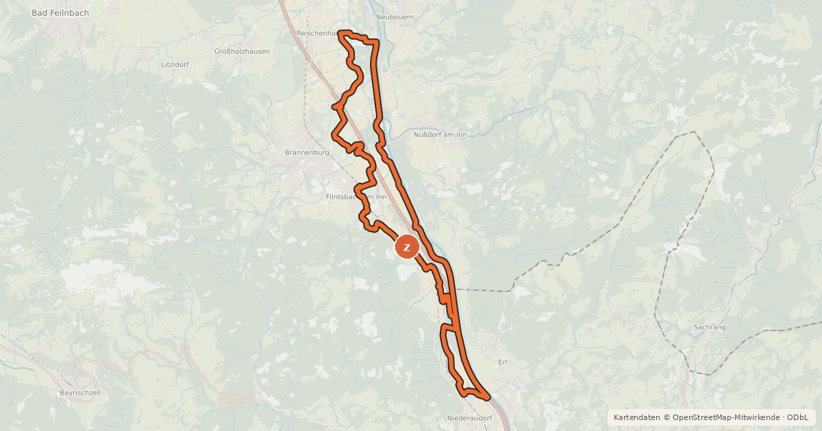 Kartenübersicht der Radroute FL 4 - Flintsbach
